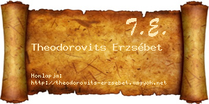 Theodorovits Erzsébet névjegykártya
