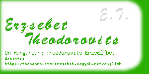 erzsebet theodorovits business card